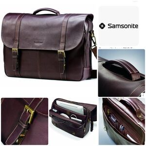 Samsonite | Colombian Leather Flap Over Messenger Bag